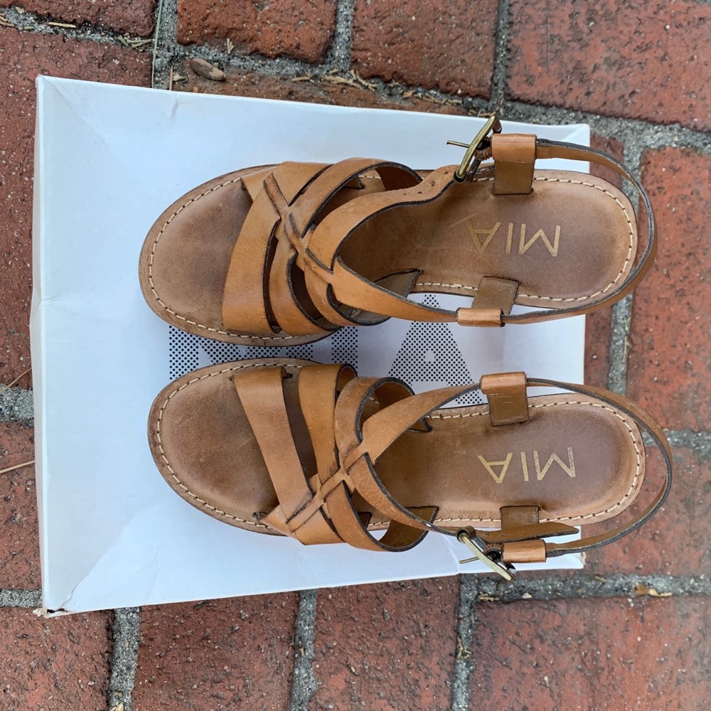 Mia brown high heeled sandals - Picture 4 of 5
